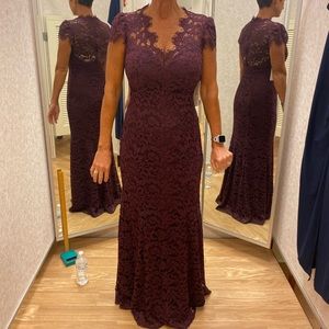 Plum mother of the bride dress